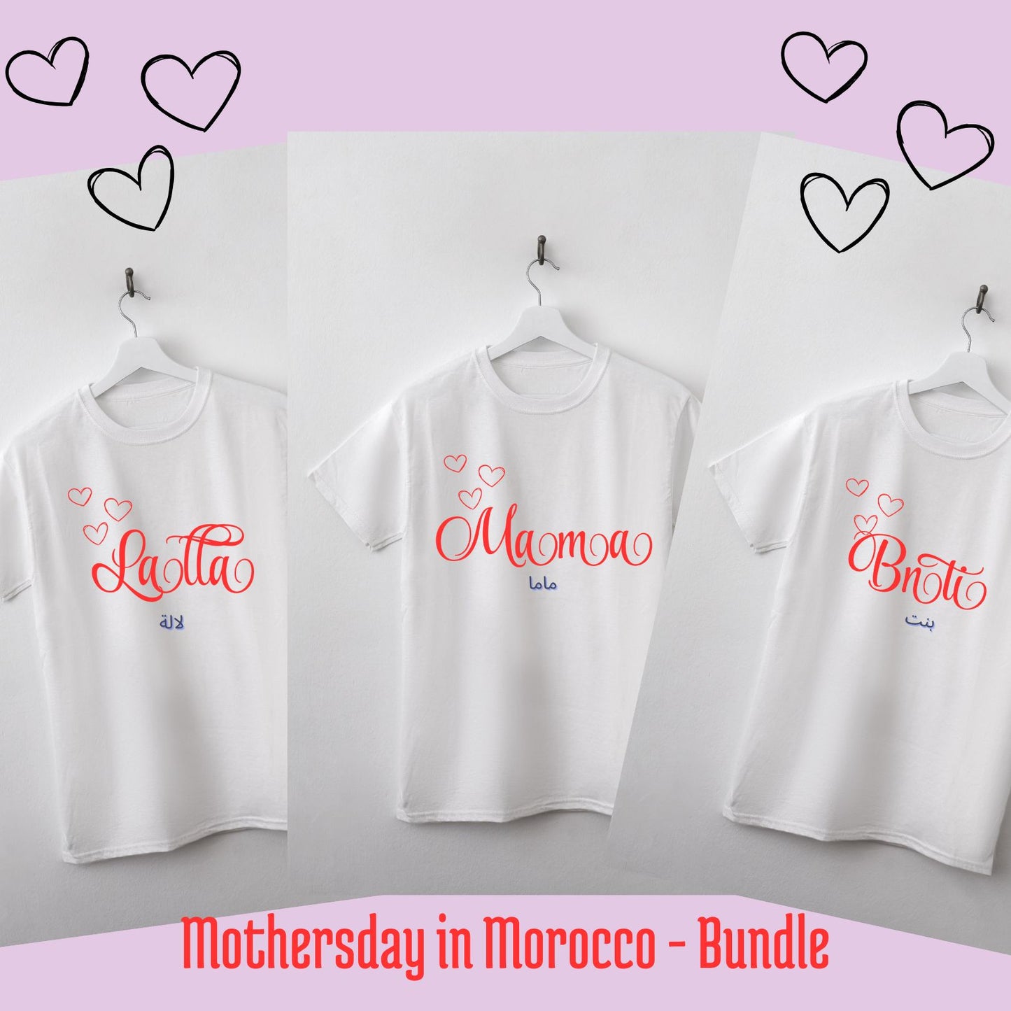 KIDS Moroccan Generations Tee Set - Lalla, Mama & Bnti